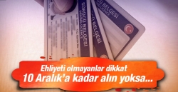 10 Aralık'a kadar başvurun yoksa...