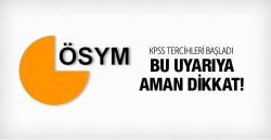 KPSS tercih yapma başvuru ekranı