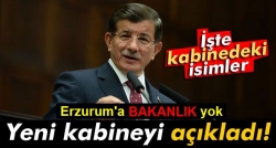 Davutoğlu yeni kabineyi açıkladı!