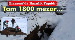 Kış için 1800 mezar!