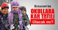 Erzurum'da kar yağışı etkili oldu!