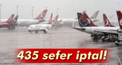 Kar uyarısı 435 seferi iptal ettirdi!