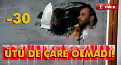 Dondurucu soğuklara ütü de çare olmadı!