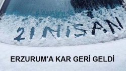 Erzurum'a kar yağdı!