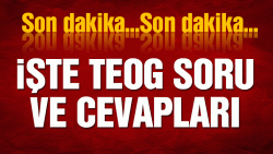 TEOG soruları ve cevapları!