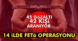 FETÖ/PDY operasyonu: 45 gözaltı