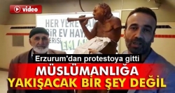 Çıplak heykele bu kez zincir vurdular