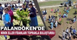 Palandöken'de minik eller fidanla buluştu