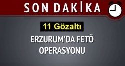 Erzurum'da 11 FETÖ gözaltısı