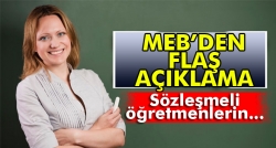 MEB’den sözleşmeli öğretmen açıklaması!