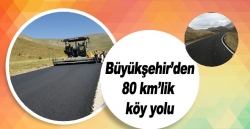 Büyükşehir’den 80 km’lik köy yolu