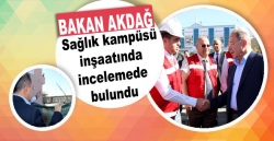 Sağlık kampüsü inşaatında incelemede bulundu