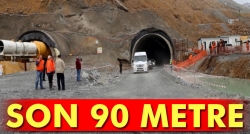 Türkiye’nin en uzun tünelinde son 90 metre