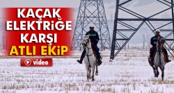 Kaçak elektriğe karşı atlı ekip