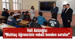 Vali muhtaç öğrencilere sahip çıktı