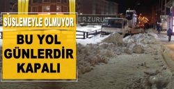 Erzurum'un göbeğinde yollar kapalı