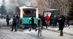 Erciyes Üniversitesi önünde büyük patlama
