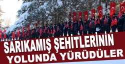 102. yılında Sarıkamış Şehitleri için izci yürüyüşü