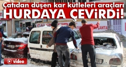 Kar kütlesi, 5 otomobili hurdaya çevirdi