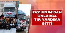 Erzurum'dan onlarca tır yardıma gitti