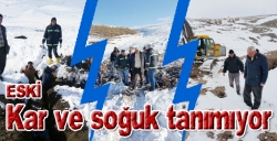 ESKİ kar ve soğuk engeli tanımıyor!