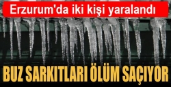 Başına buz düşen 2 kişi yaralandı