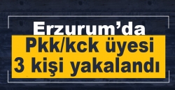 Erzurum’da Pkk/kck üyesi 3 kişi yakalandı