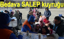 Soğuk havada, bedava sıcak salep