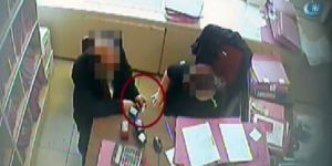 Adliyesi'ndeki rüşvet skandalı kamerada