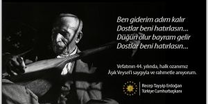 Erdoğan'dan Aşık Veysel paylaşımı