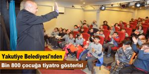 Yakutiye Belediyesi'nden, bin 800 çocuğa tiyatro gösterisi