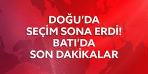 Doğudaki 32 ilde saat 16.00'da sandıklar kapandı