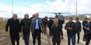 Vali Azizoğlu, helikopterle seçim teftişine çıktı