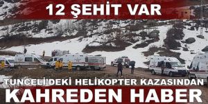 Tunceli'de helikopter kazası!