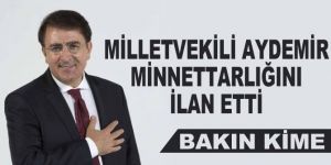 Aydemir: ‘‘Sayın Sekmen’e minnettarız’