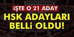 HSK adayları belli oldu