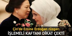 Geceye Emine Erdoğan'ın kaftanı damgasını vurdu