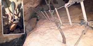 Dağın 50 metre altında yüzlerce mağara!