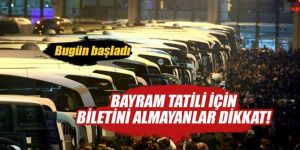 Bayram için otobüs biletleri tükendi