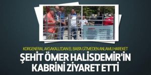Aksakallı, Ömer Halisdemir'in kabrini ziyaret etti