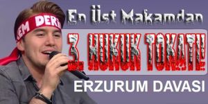 Yas günü Erzurum'da sahneye çıktı!