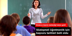 Sözleşmeli Öğretmenlik Başvuru Tarihi Belli Oldu