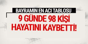 Bayram tatilinin en acı tablosu 9 günde 98 kişi öldü!