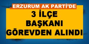 AK Parti’de 3 ilçe başkanı görevden alındı