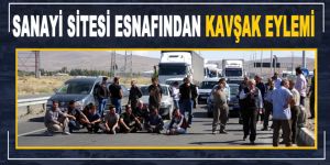 Sanayi sitesi esnafından kavşak eylemi