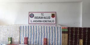 Erzurum'da 22 Bin 700 Paket Kaçak Sigara yakalandı