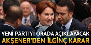 Yeni partisini orada açıklayacak
