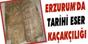 Erzurum'da Tarihi Eser Operasyonu