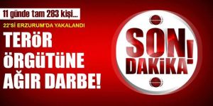 11 günde 283 kişi gözaltına alındı