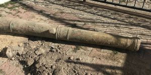 Kazı çalışmasında bulunan Osmanlı topu Erzurum Müzesine getirildi